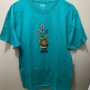 Obey Kids Turquoise Floral Graphic Tee